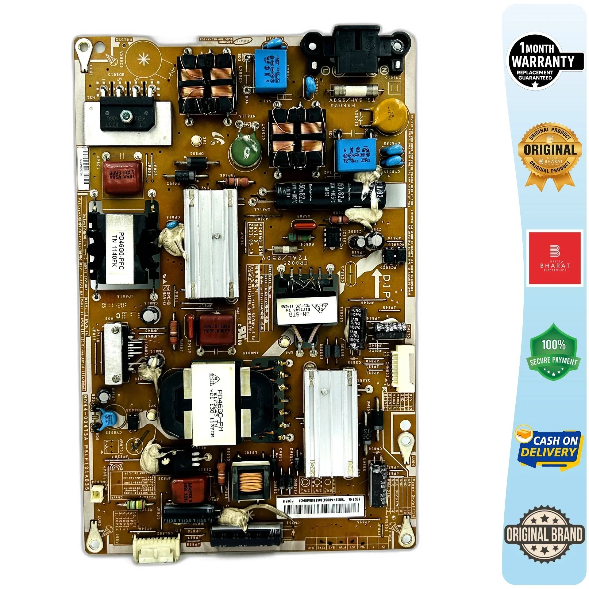 Samsung UA46D5000D Power Supply Board – Samsung 46 Inch LED TV SMPS Replacement - Great Bharat Electronics