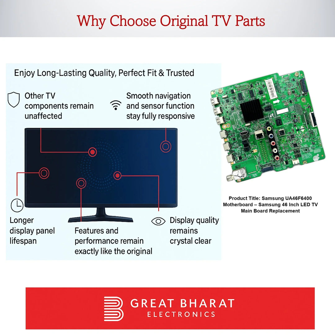 Samsung UA46F6400 Motherboard – Samsung 46 Inch LED TV Main Board Replacement - Great Bharat Electronics