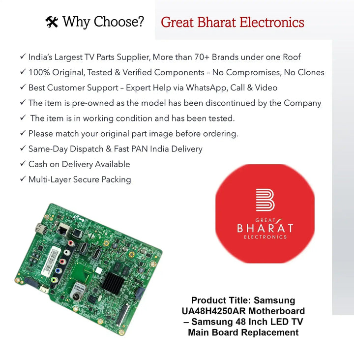Samsung UA48H4250AR Motherboard – Samsung 48 Inch LED TV Main Board Replacement - Great Bharat Electronics