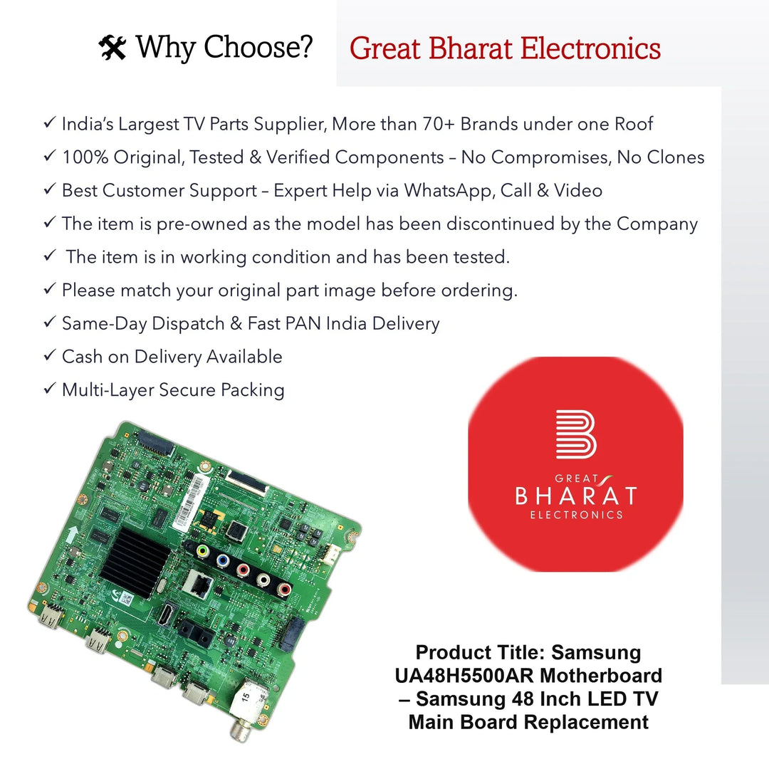 Samsung UA48H5500AR Motherboard – Samsung 48 Inch LED TV Main Board Replacement - Great Bharat Electronics