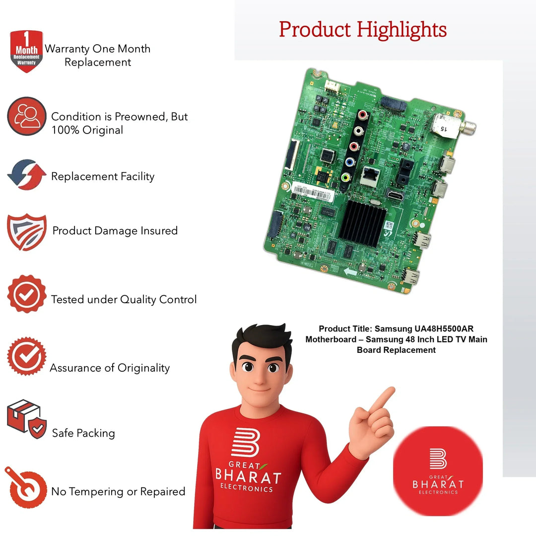 Samsung UA48H5500AR Motherboard – Samsung 48 Inch LED TV Main Board Replacement - Great Bharat Electronics