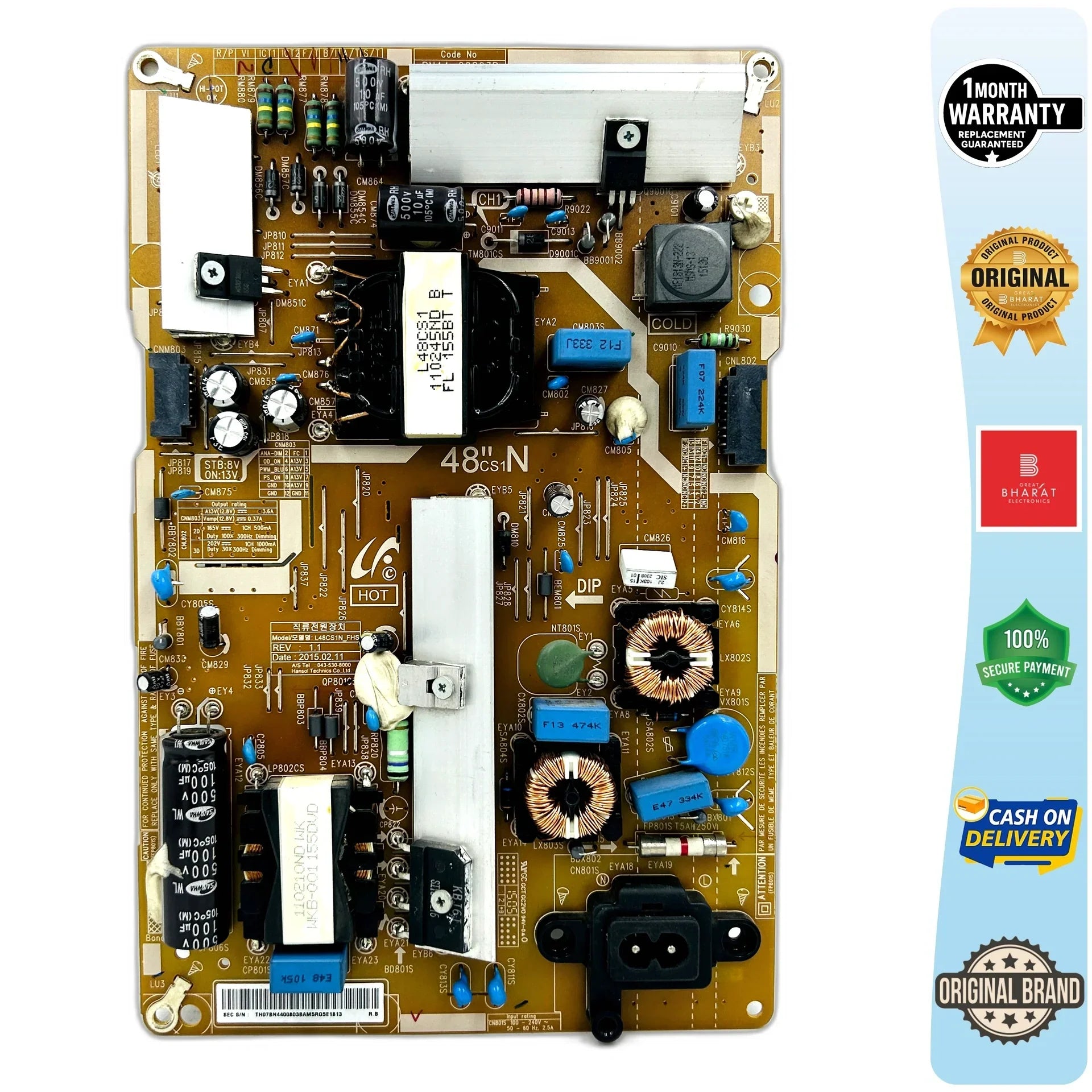 Samsung UA48J6300AR Power Supply Board – Samsung 48 Inch LED TV SMPS Replacement - Great Bharat Electronics