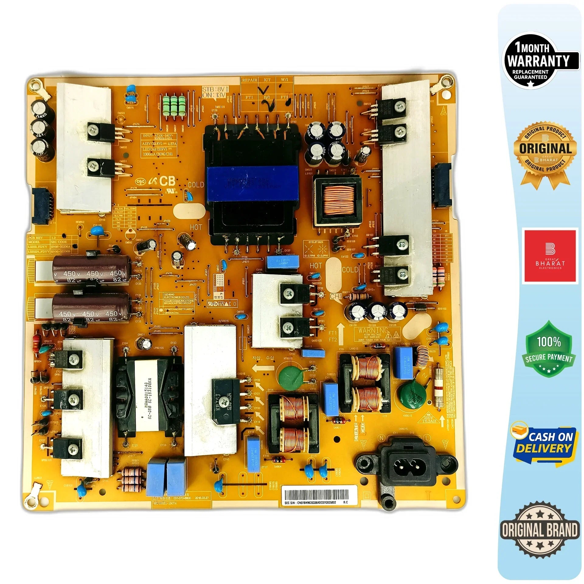 Samsung UA48JU6000K Power Supply Board – Samsung 48 Inch LED TV SMPS Replacement - Great Bharat Electronics