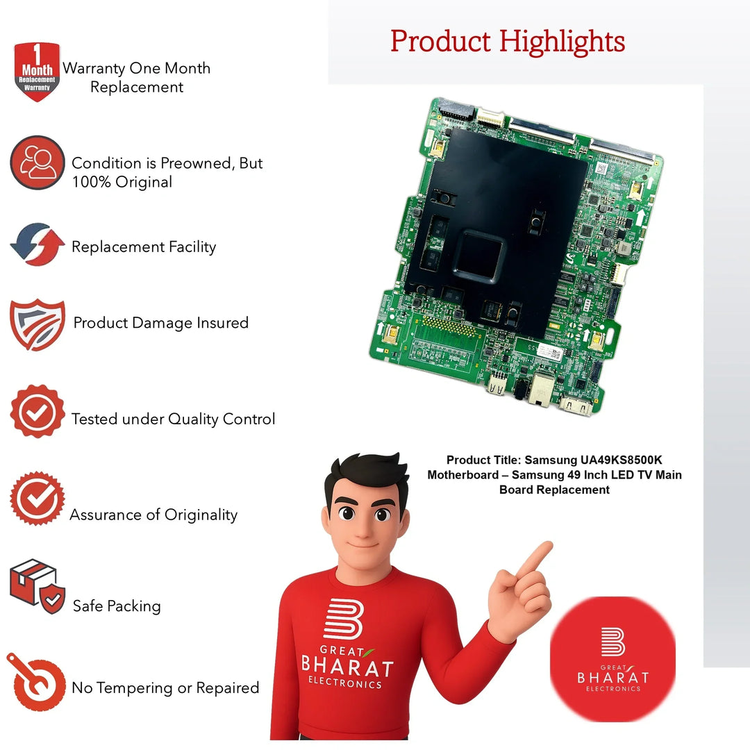 Samsung UA49KS8500K Motherboard – Samsung 49 Inch LED TV Main Board Replacement - Great Bharat Electronics