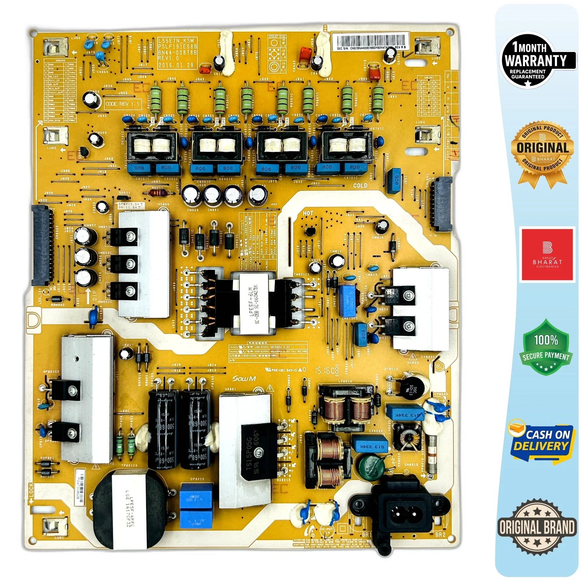 Samsung UA49KS8500K Power Supply Board – Samsung 49 Inch LED TV SMPS Replacement - Great Bharat Electronics