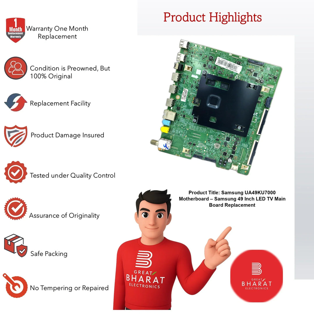 Samsung UA49KU7000 Motherboard – Samsung 49 Inch LED TV Main Board Replacement - Great Bharat Electronics