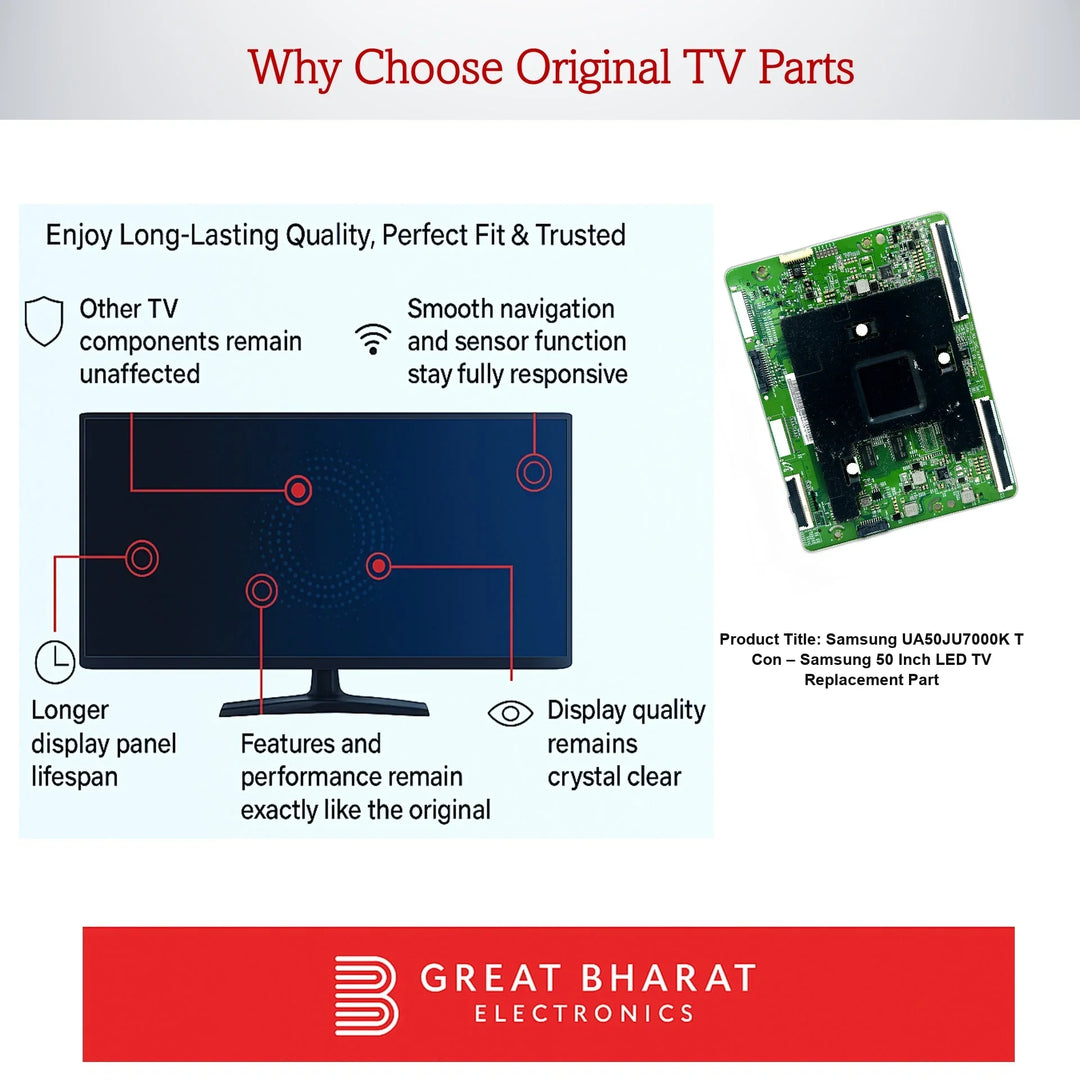 Samsung UA50JU7000K T-Con Board – Samsung 50 Inch LED TV Replacement Part - Great Bharat Electronics