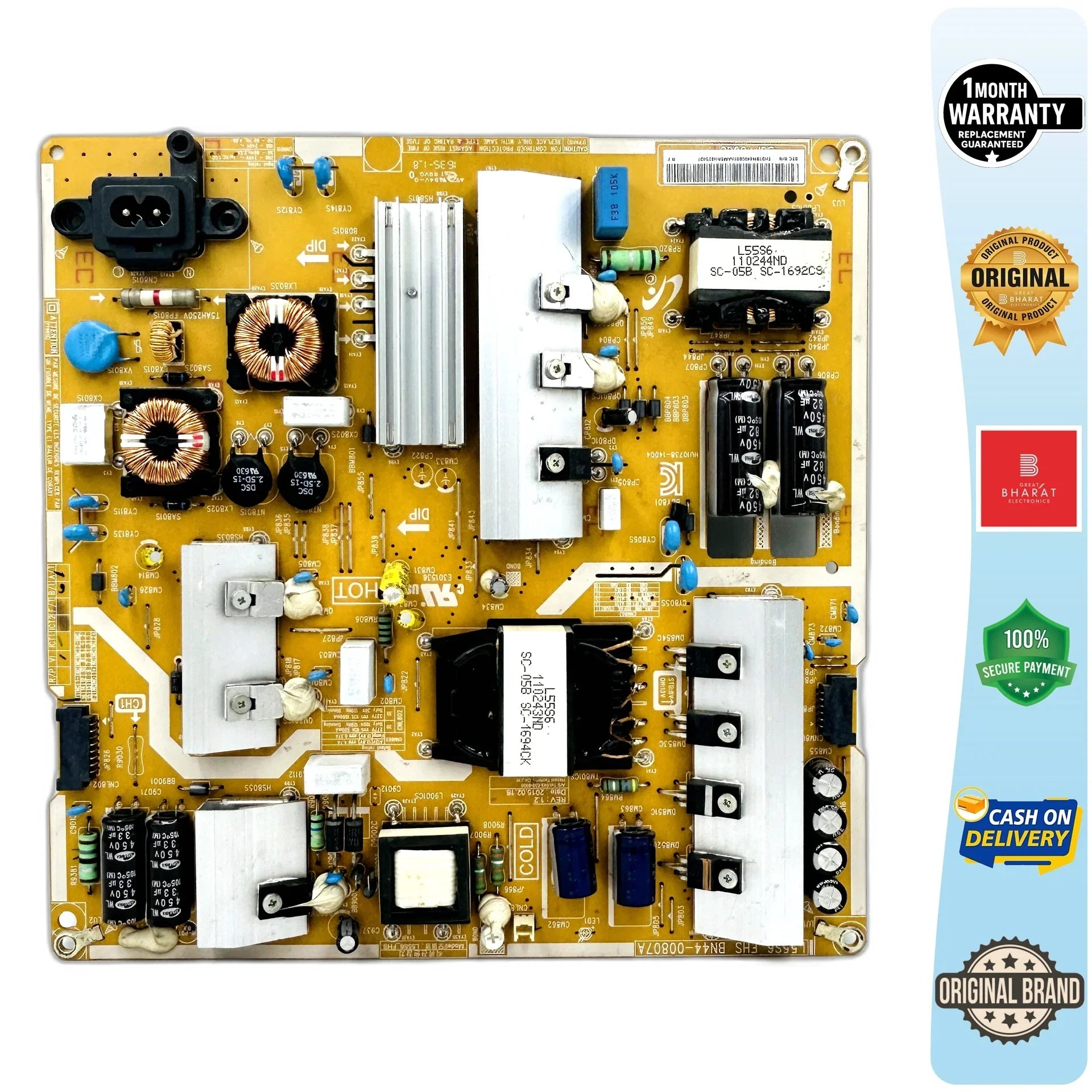 Samsung UA50KU6300FXZA Power Supply Board – Samsung 50 Inch LED TV SMPS Replacement - Great Bharat Electronics