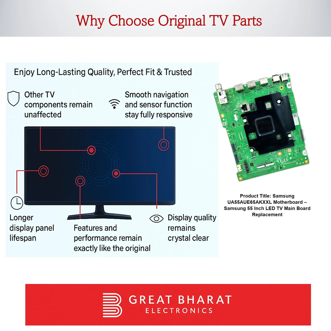 Samsung UA55AUE65AKXXL Motherboard – Samsung 55 Inch LED TV Main Board Replacement - Great Bharat Electronics