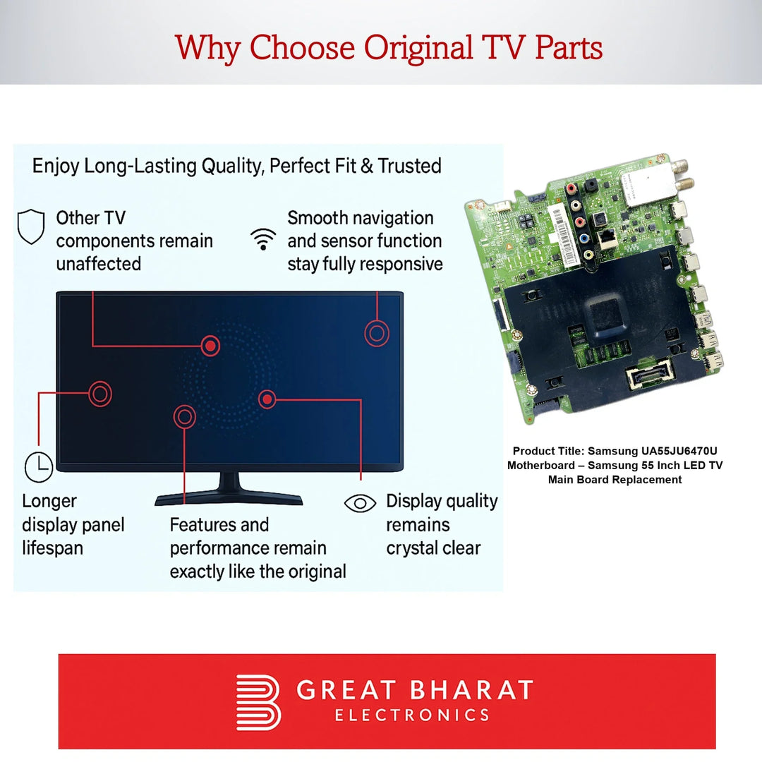 Samsung UA55JU6470U Motherboard – Samsung 55 Inch LED TV Main Board Replacement - Great Bharat Electronics
