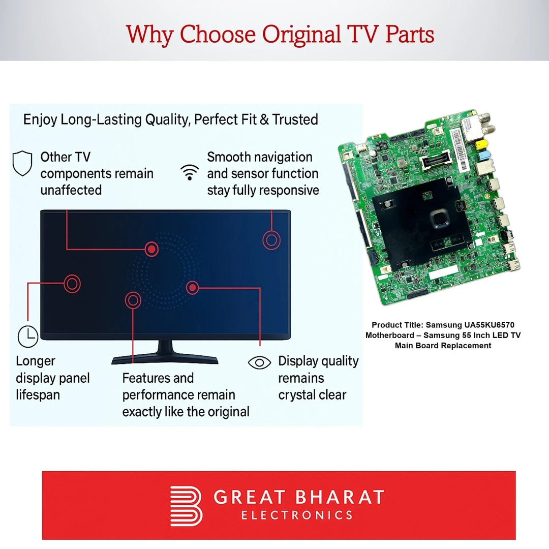 Samsung UA55KU6570 Motherboard – Samsung 55 Inch LED TV Main Board Replacement - Great Bharat Electronics
