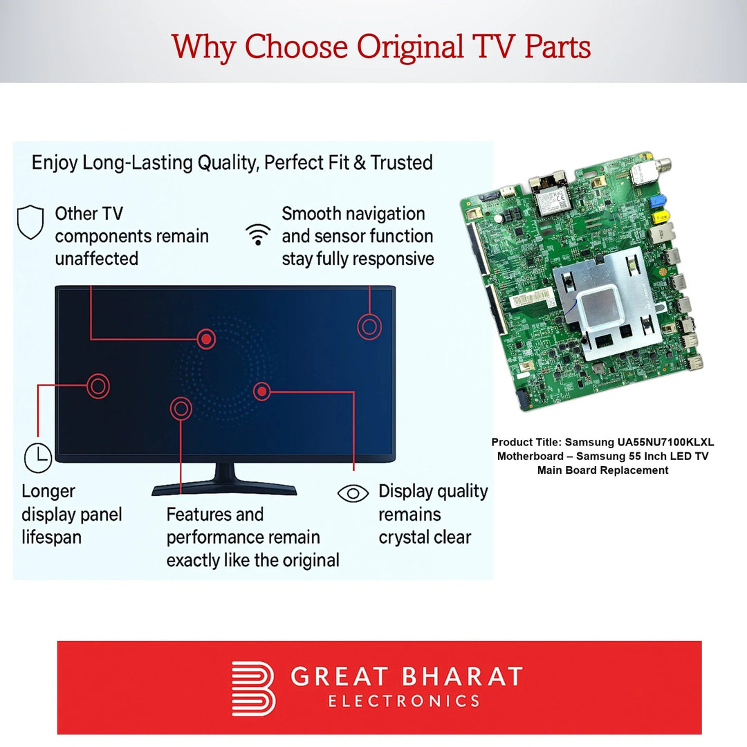 Samsung UA55NU7100KLXL Motherboard – Samsung 55 Inch LED TV Main Board Replacement - Great Bharat Electronics