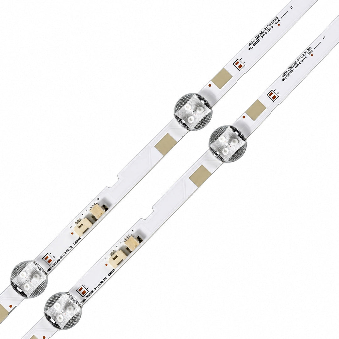 Samsung UE32N4500 backlight strip connector, polarity and visible manufacturer markings