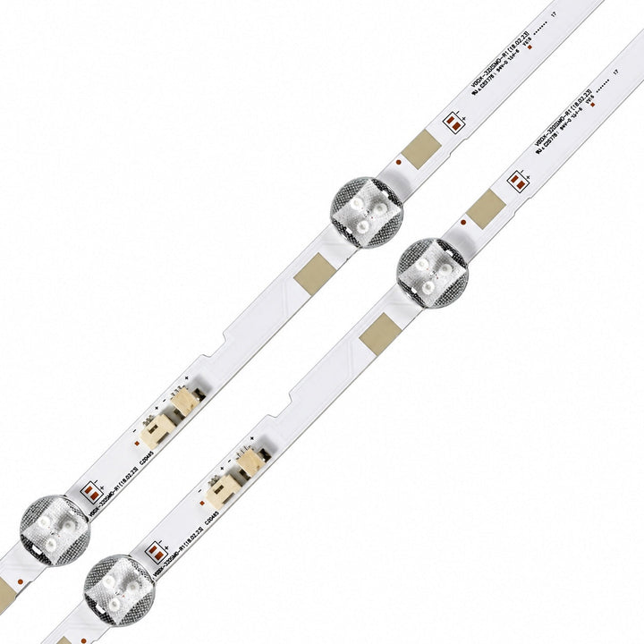 Samsung UE32J5000AK backlight strip connector, polarity and visible manufacturer markings