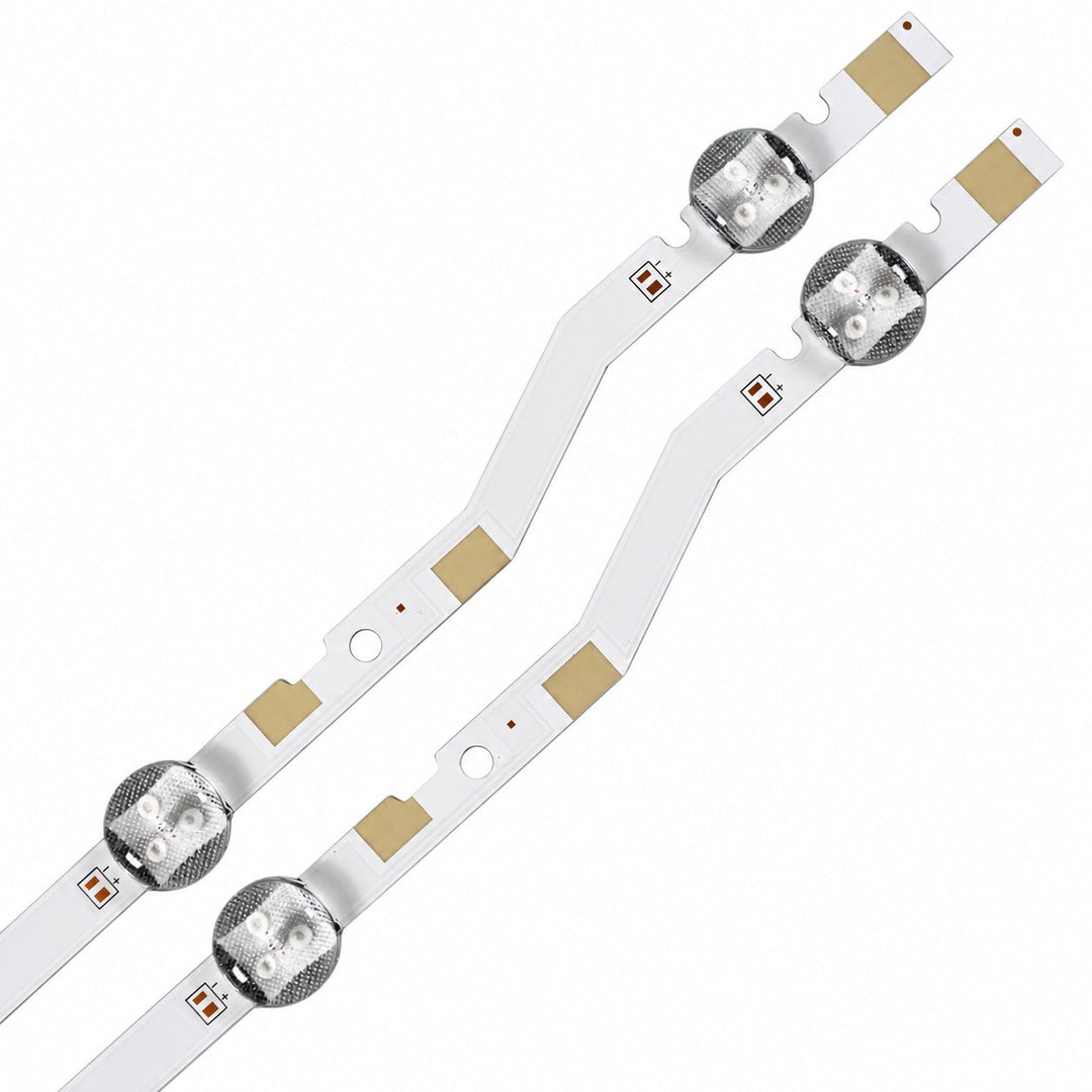 Close-up of Samsung UA32J4088 LED backlight strip lenses and physical layout