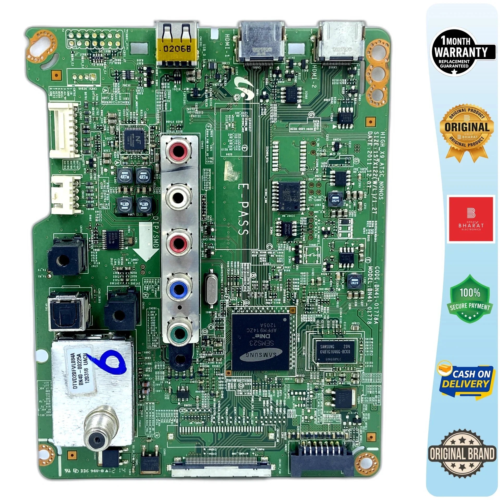 Samsung UN40EH6000 Motherboard – Samsung 40 Inch LED TV Main Board Replacement - Great Bharat Electronics