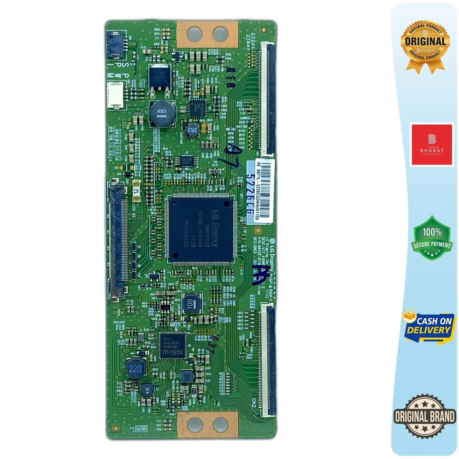 Sansui UHDTVSR050GA02SA T-Con Board – Sansui 50 Inch LED TV Replacement Part - Great Bharat Electronics