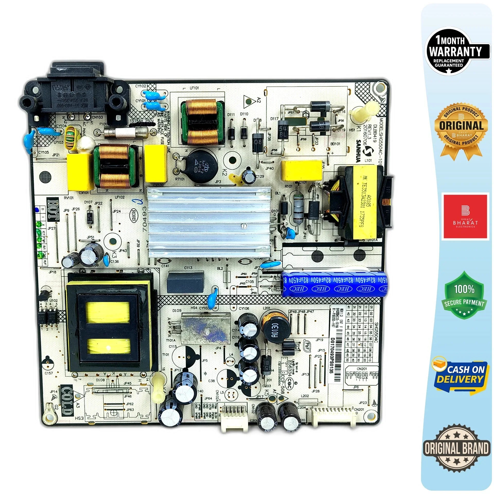 Sanyo XT49S8100FS Power Supply Board – Sanyo 49 Inch LED TV SMPS Replacement - Great Bharat Electronics