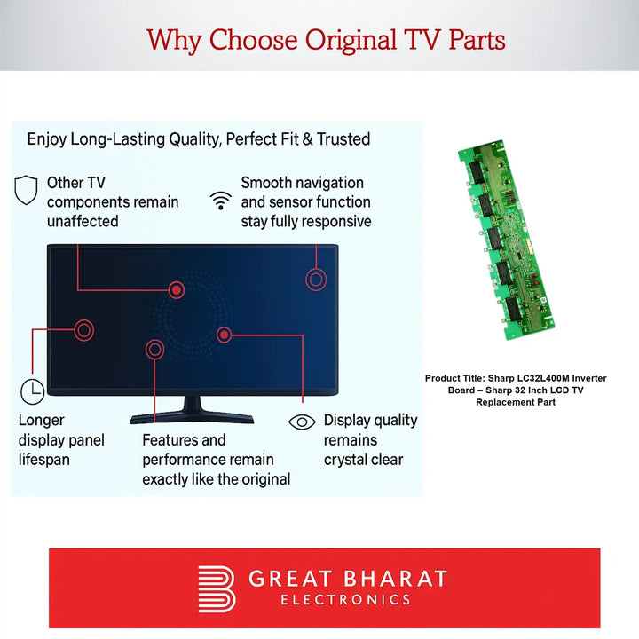 Sharp LC32L400M Inverter Board – Sharp 32 Inch LCD TV Replacement Part - Great Bharat Electronics
