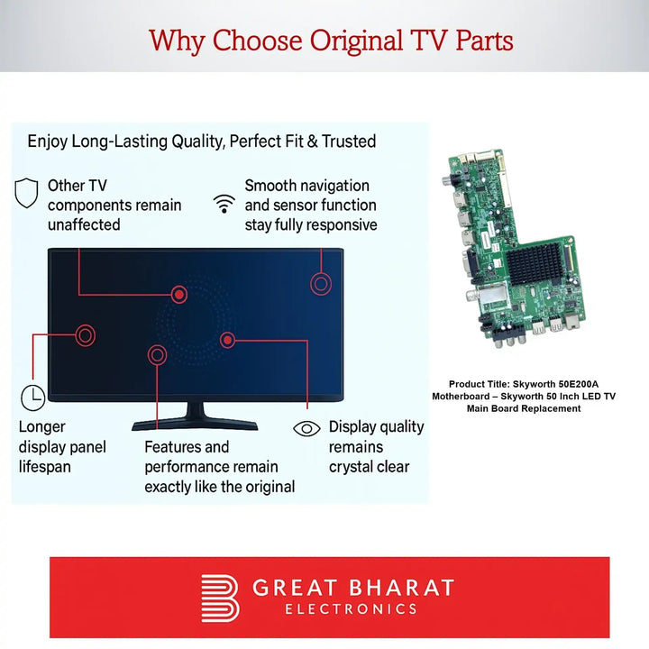 Skyworth 50E200A Motherboard – Skyworth 50 Inch LED TV Main Board Replacement - Great Bharat Electronics