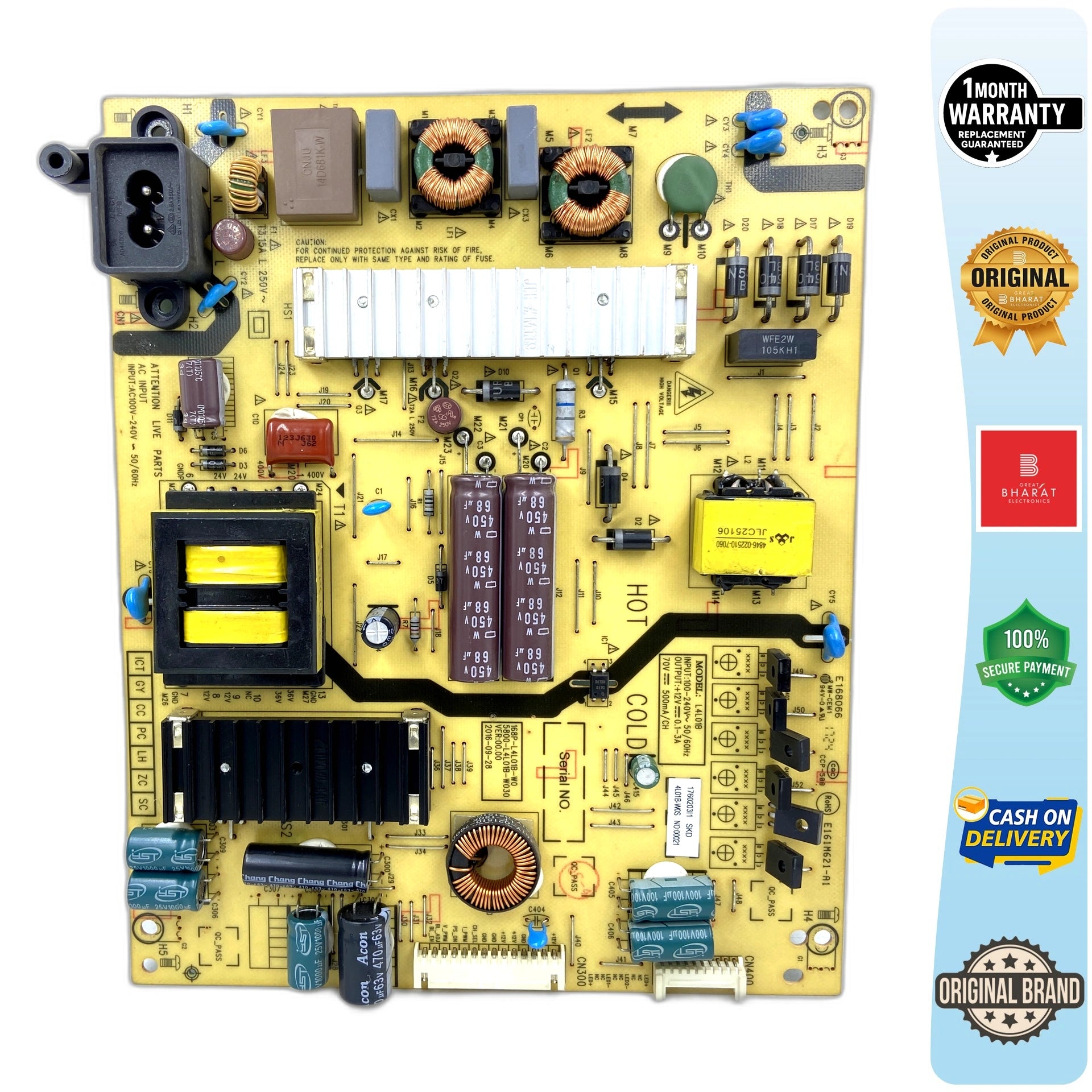 Skyworth 50E200A Power Supply Board – Original Skyworth 50 Inch LED TV SMPS - Great Bharat Electronics