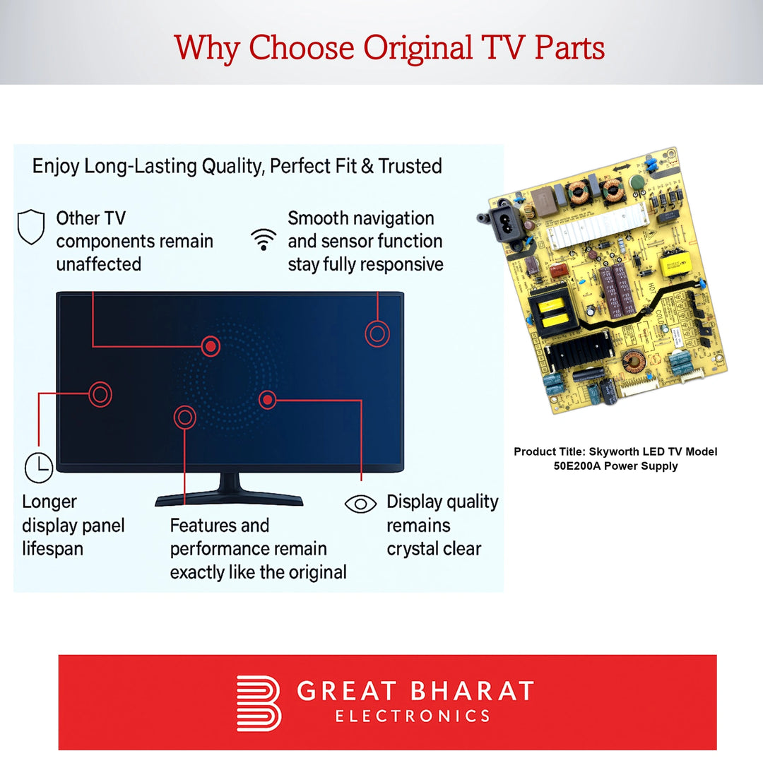 Skyworth 50E200A Power Supply Board – Original Skyworth 50 Inch LED TV SMPS - Great Bharat Electronics