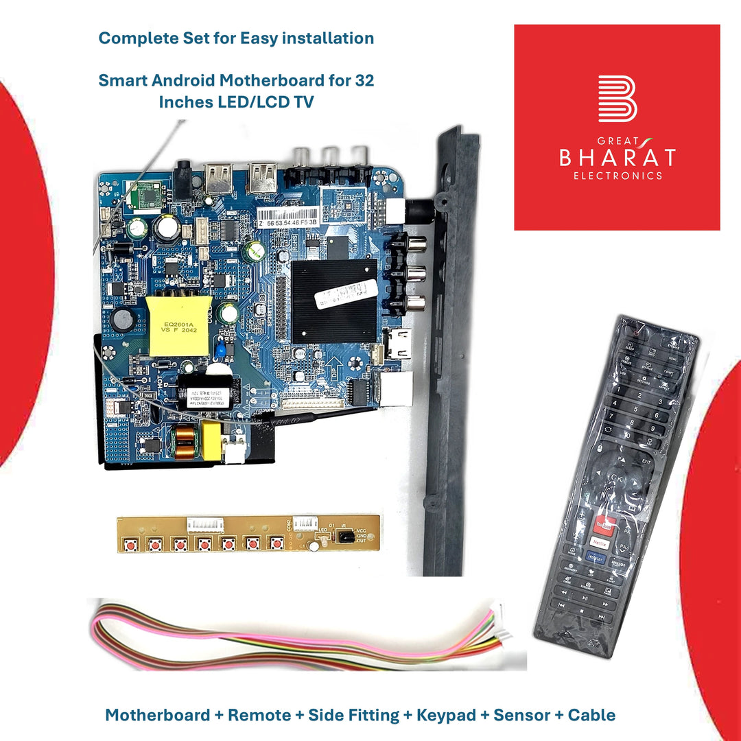 Smart Android Universal Motherboard for 32 Inches - Great Bharat Electronics
