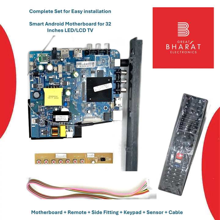 Smart Android Universal Motherboard for 32 Inches - Great Bharat Electronics
