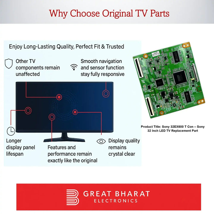 Sony 32EX600 T-Con Board – Sony 32 Inch LED TV Replacement Part - Great Bharat Electronics