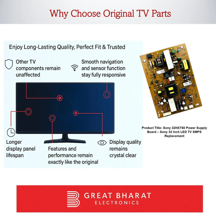 Sony 32HX750 Power Supply Board – Sony 32 Inch LED TV SMPS Replacement - Great Bharat Electronics