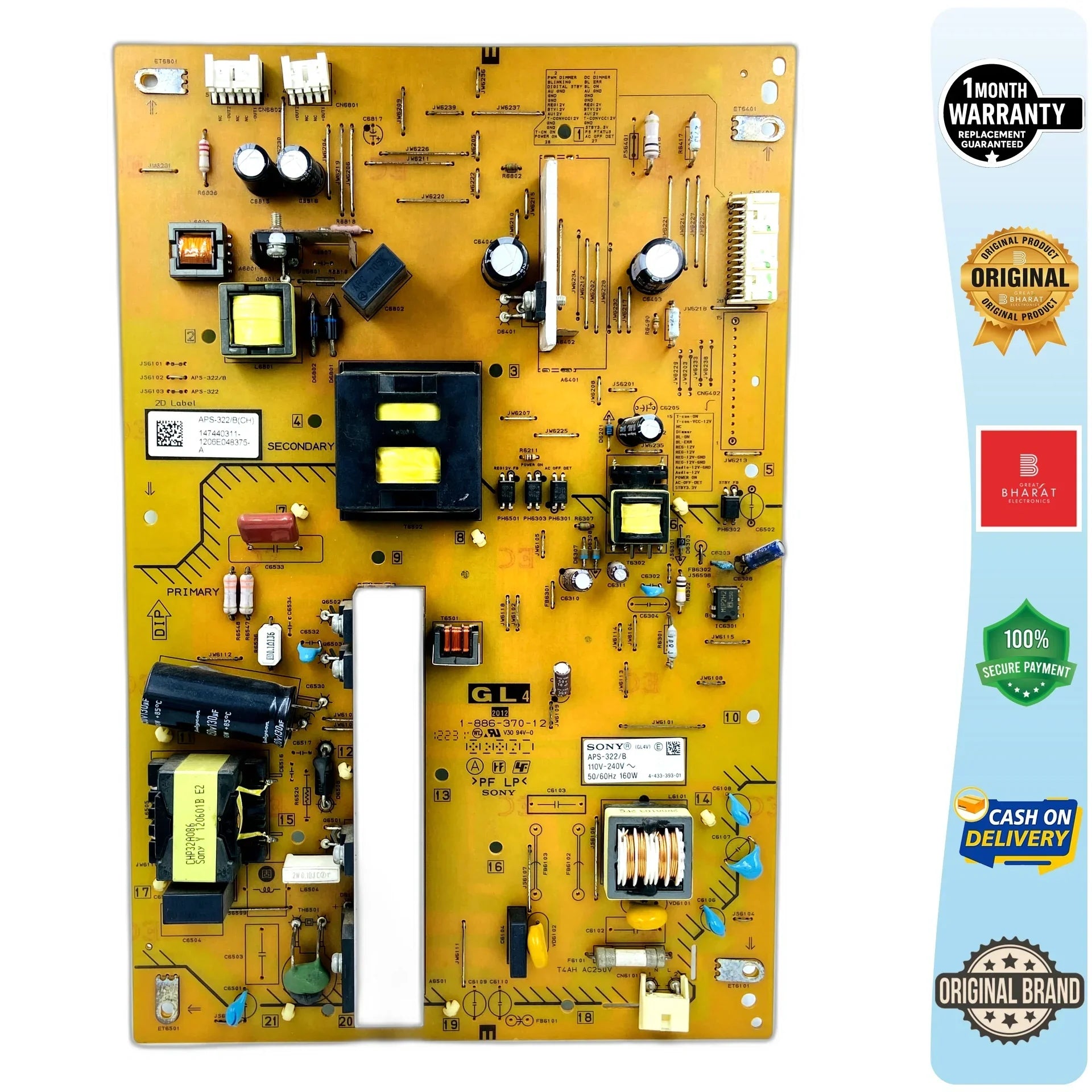 Sony 40EX650 Power Supply Board – Sony 40 Inch LED TV SMPS Replacement - Great Bharat Electronics