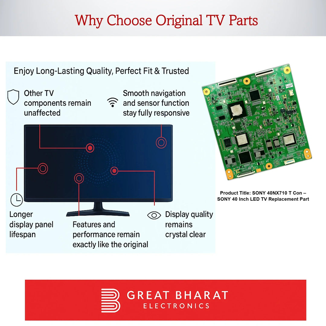 Sony 40NX710 T-Con Board – Sony 40 Inch LED TV Replacement Part - Great Bharat Electronics