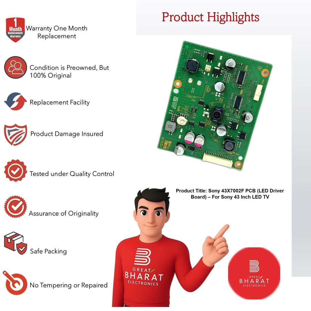 Sony 43X7002F PCB (LED Driver Board) – For Sony 43 Inch LED TV - Great Bharat Electronics