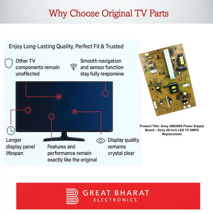 Sony 46EX650 Power Supply Board – Sony 46 Inch LED TV SMPS Replacement - Great Bharat Electronics