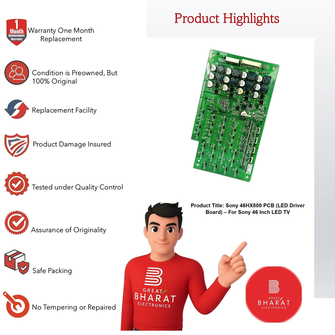 Sony 46HX800 PCB (LED Driver Board) – For Sony 46 Inch LED TV - Great Bharat Electronics