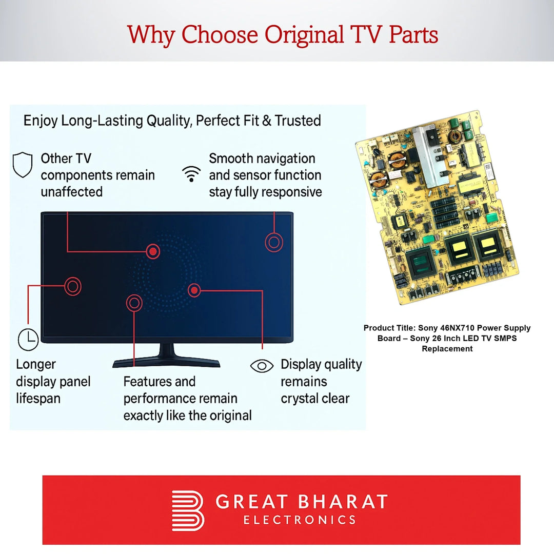 Sony 46NX710 Power Supply Board – Sony 26 Inch LED TV SMPS Replacement - Great Bharat Electronics