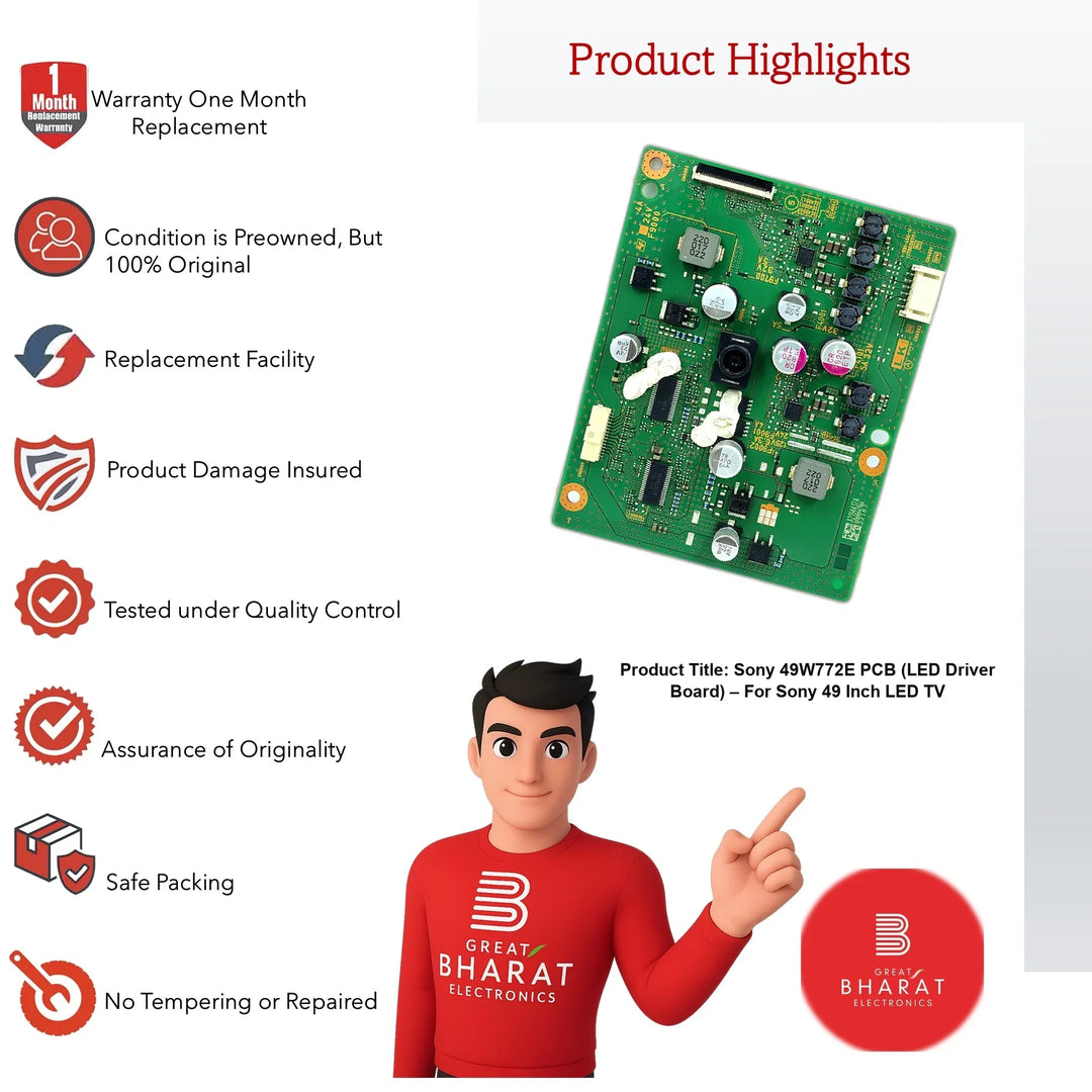 Sony 49W772E PCB (LED Driver Board) – For Sony 49 Inch LED TV - Great Bharat Electronics