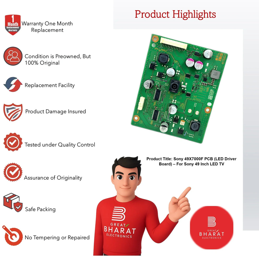 Sony 49X7000F PCB (LED Driver Board) – For Sony 49 Inch LED TV - Great Bharat Electronics