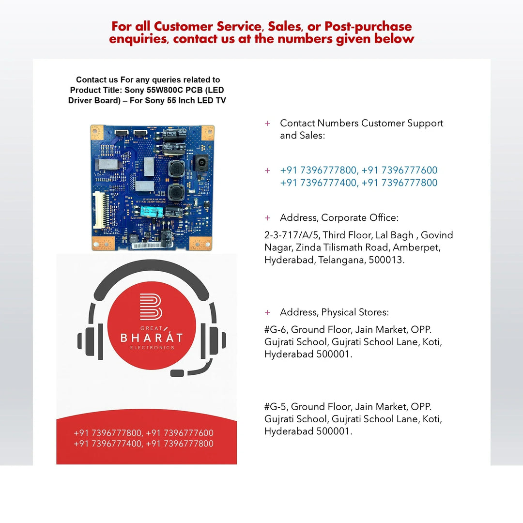 Sony 55W800C PCB (LED Driver Board) – For Sony 55 Inch LED TV - Great Bharat Electronics