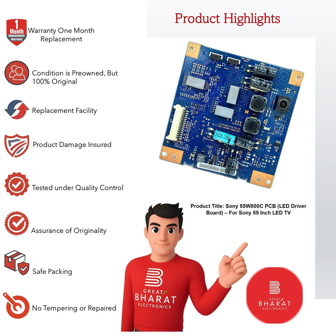Sony 55W800C PCB (LED Driver Board) – For Sony 55 Inch LED TV - Great Bharat Electronics