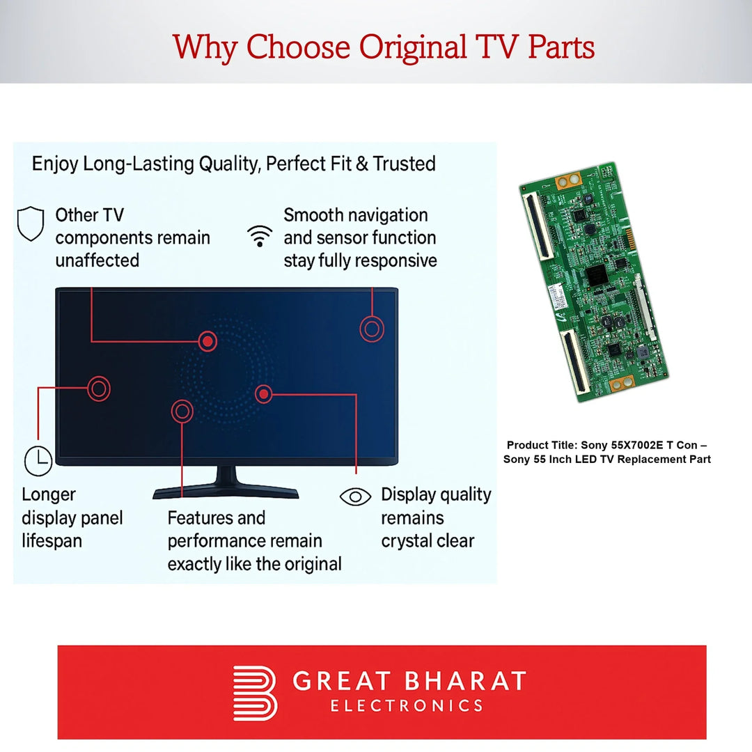 Sony 55X7002E T-Con Board – Sony 55 Inch LED TV Replacement Part - Great Bharat Electronics