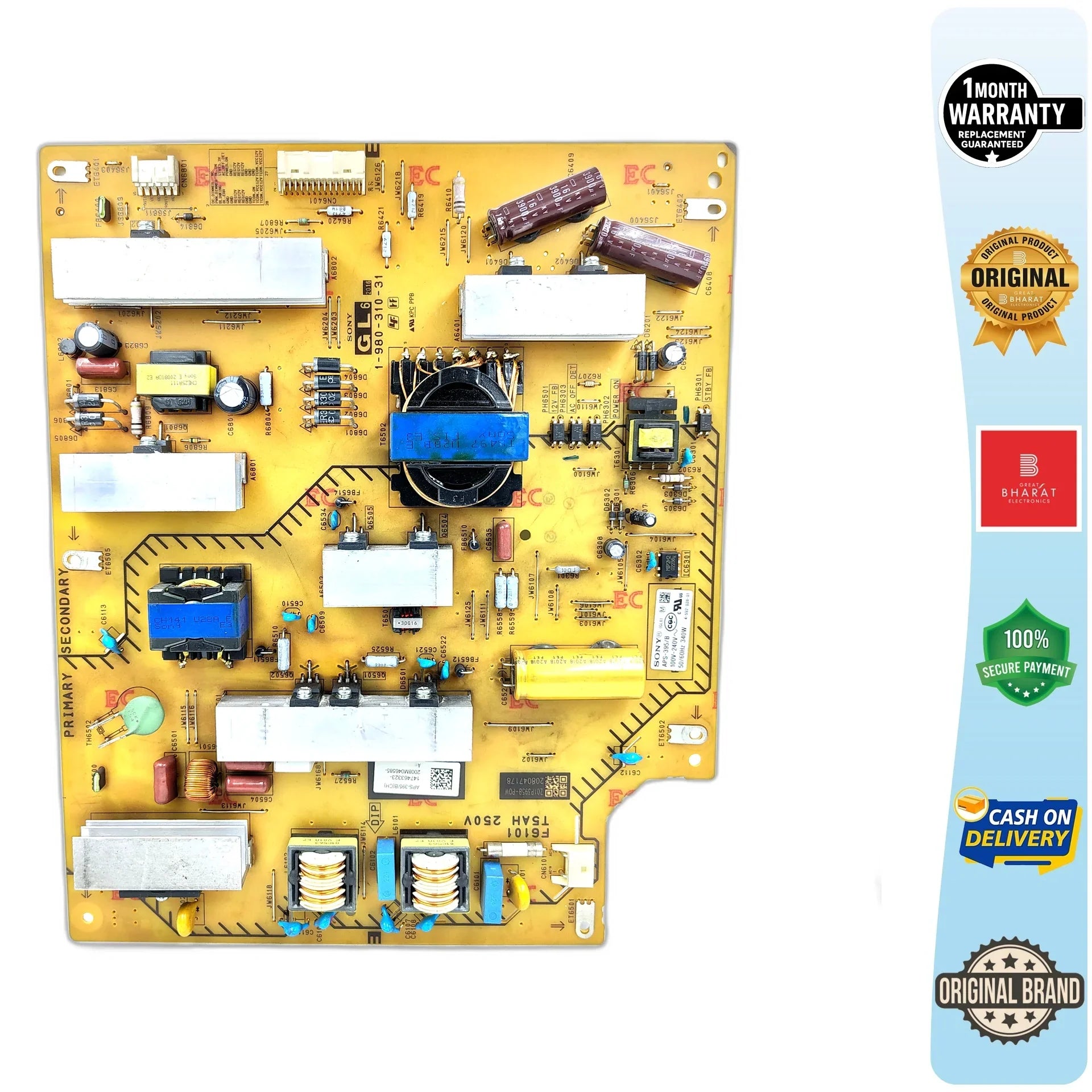 Sony 55X7500H Power Supply Board – Sony 55 Inch LED TV SMPS Replacement - Great Bharat Electronics