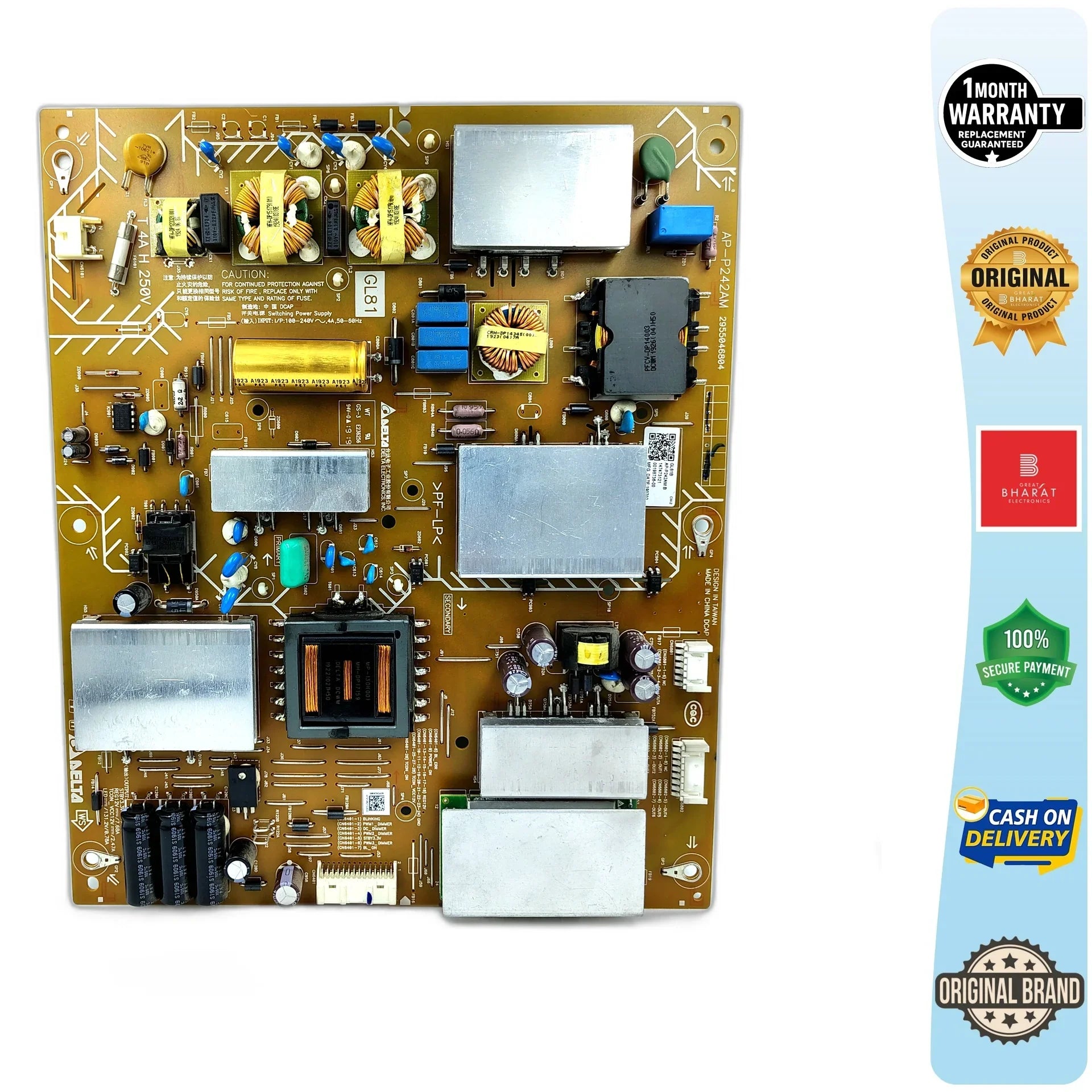 Sony 55X8500G Power Supply Board – Sony 55 Inch LED TV SMPS Replacement - Great Bharat Electronics