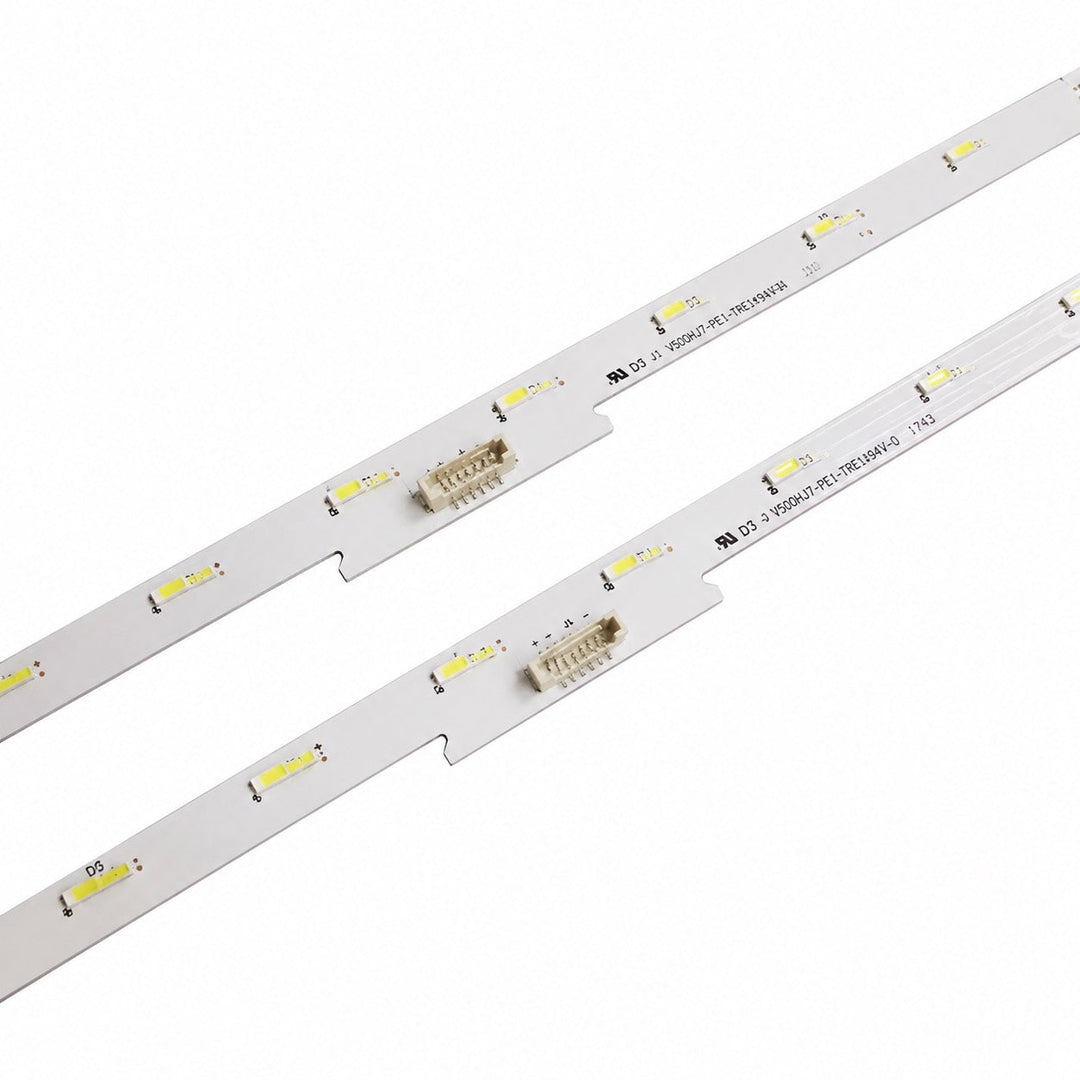 Sony KDL-40RE453 backlight strips with connector and LED detail