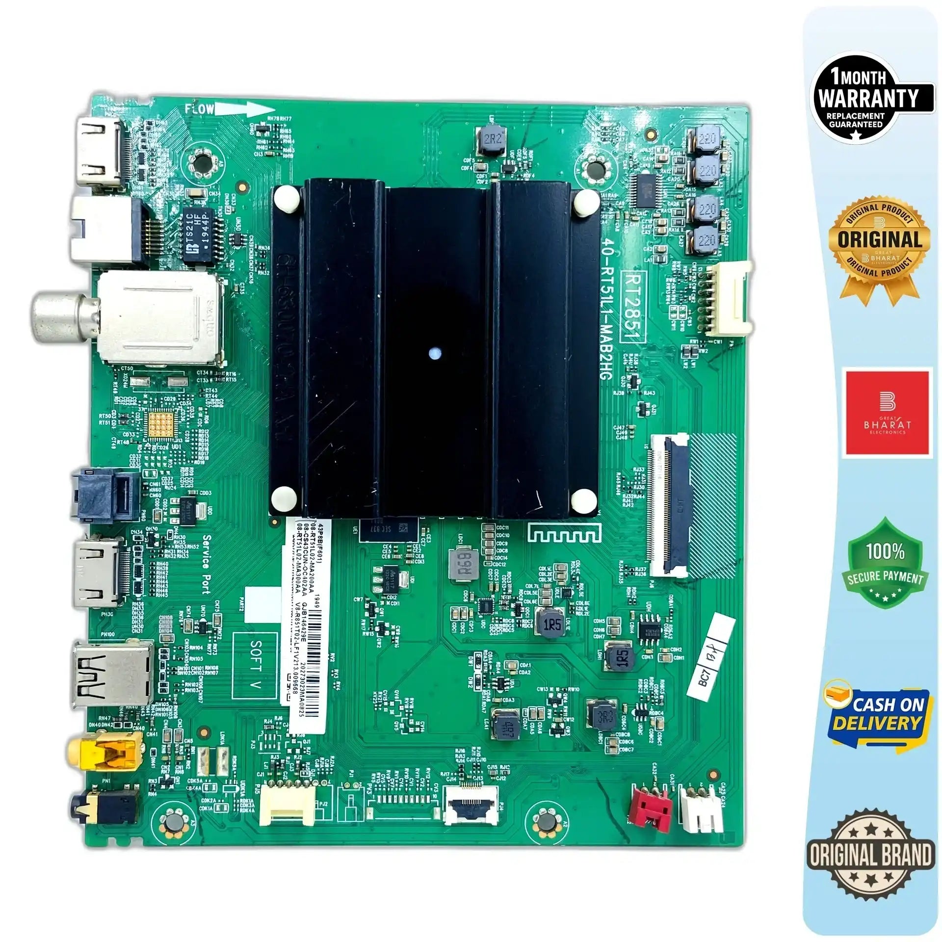 TCL 43 Inch LED TV Motherboard for Model 43P8B