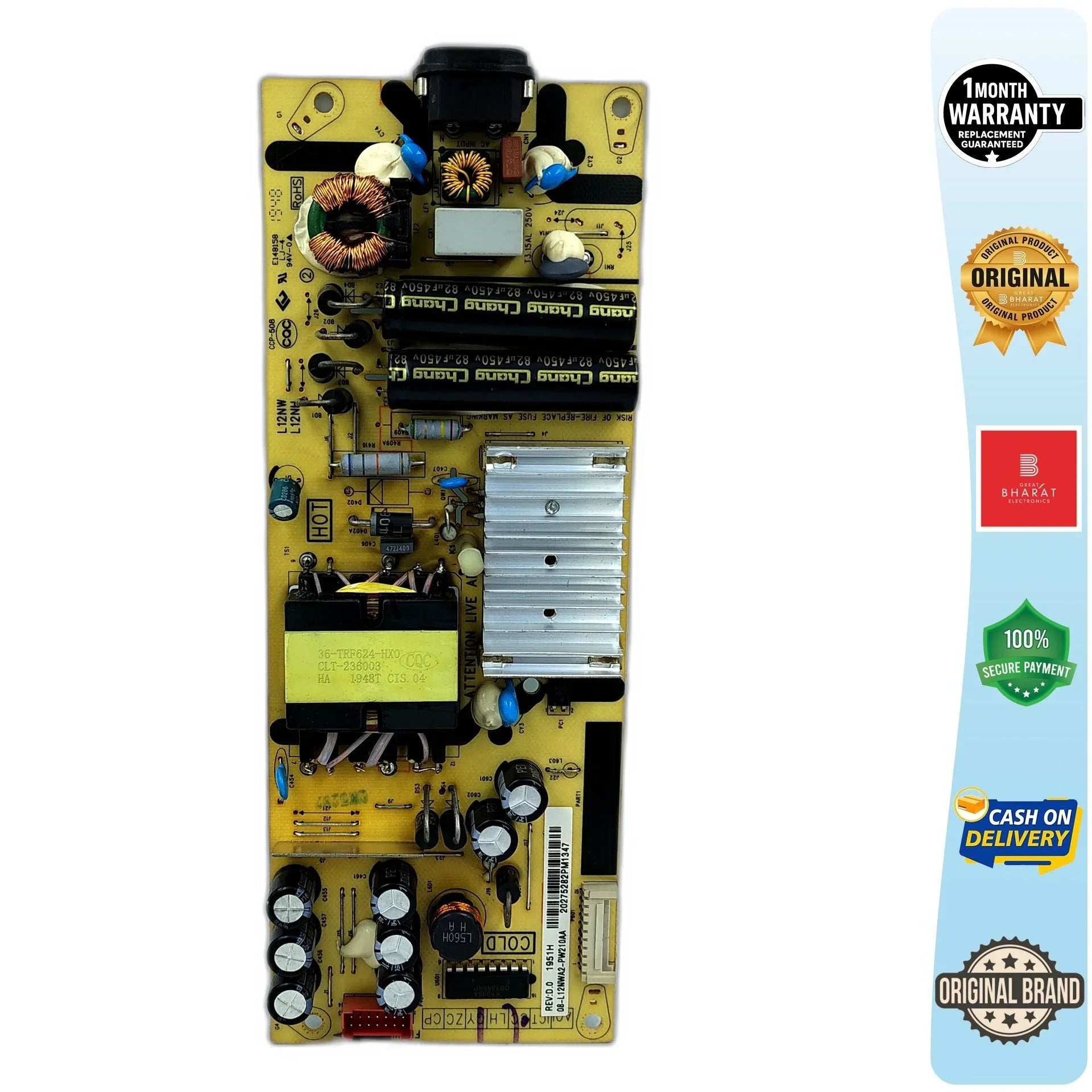 TCL 43P8E Power Supply Board – TCL 43 Inch LED TV SMPS Replacement - Great Bharat Electronics