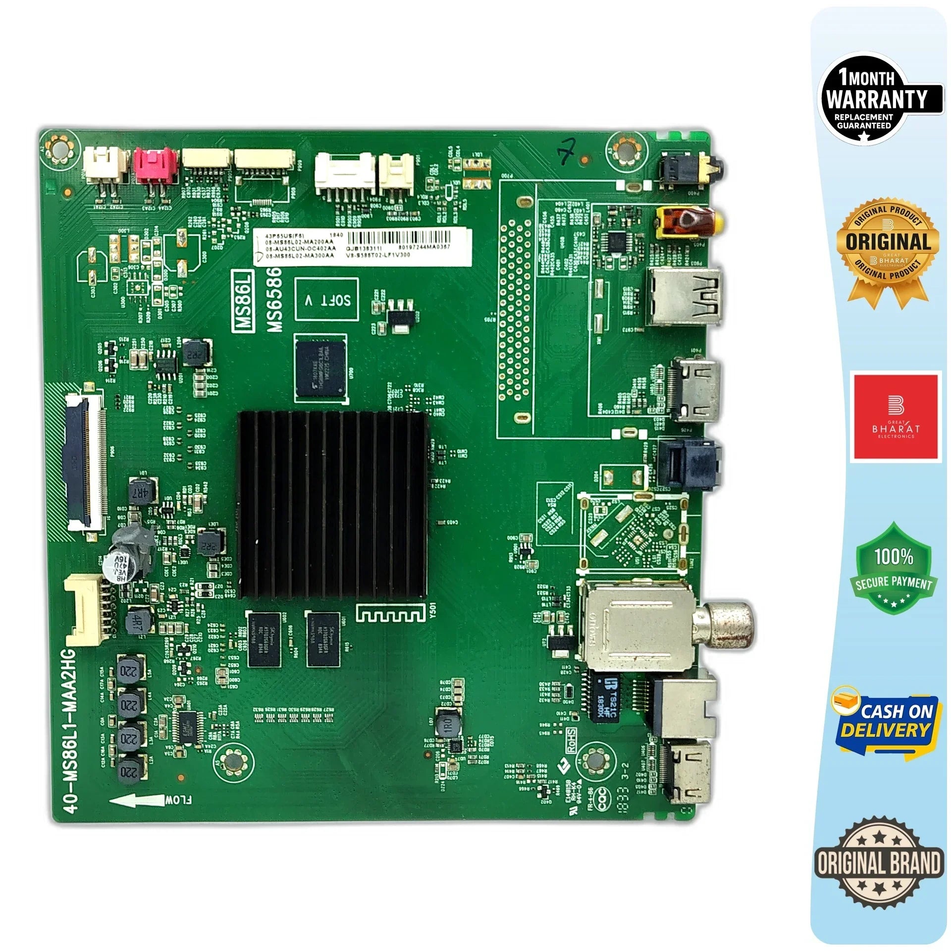 TCL 43R500 Motherboard – TCL 43 Inch LED TV Main Board Replacement - Great Bharat Electronics