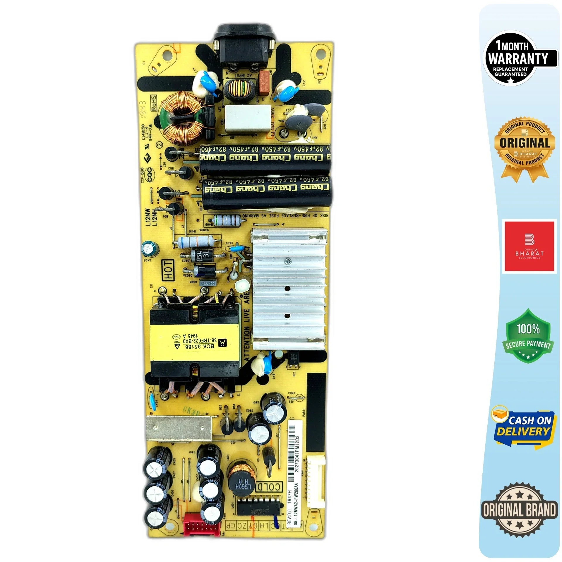 TCL 43R500 Power Supply Board – TCL 43 Inch LED TV SMPS Replacement - Great Bharat Electronics