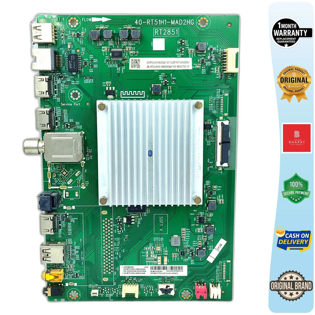 TCl 50P8E Motherboard – TCl 50 Inch LED TV Main Board Replacement - Great Bharat Electronics