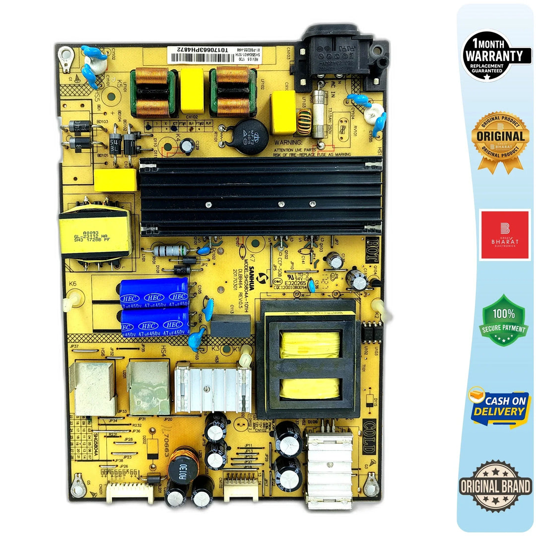 TCL L49D2900 Power Supply Board – TCL 49 Inch LED TV SMPS Replacement - Great Bharat Electronics